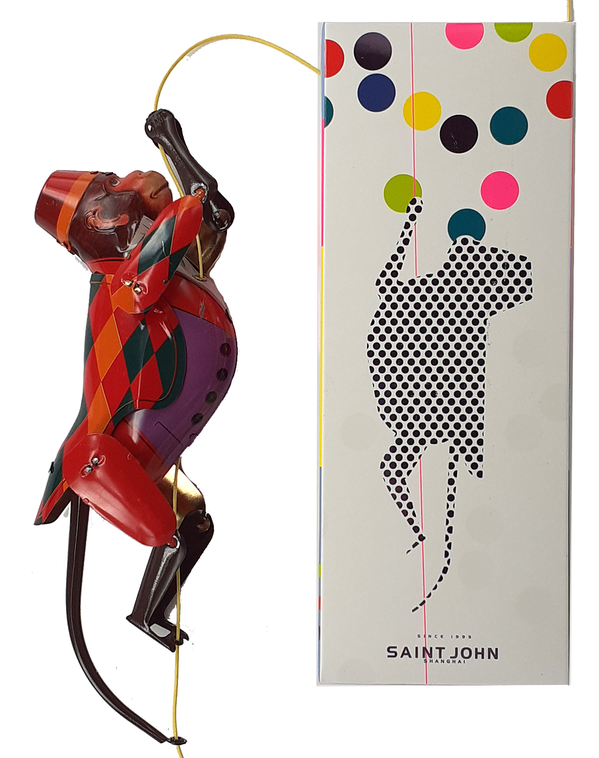 Mono Grimpador rombos lilas