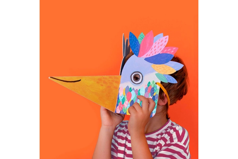 Máscara y pegatinas Pájaro Be wild! Londji