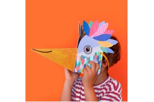 Máscara y pegatinas Pájaro Be wild! Londji