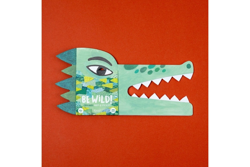 Máscara y pegatinas cocodrilo Be Wild! Londji