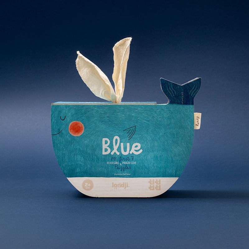 Blue Puzzle reversible de 2 a 4 piezas