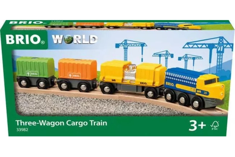 Tren de mercancías con 3 vagones BRIO