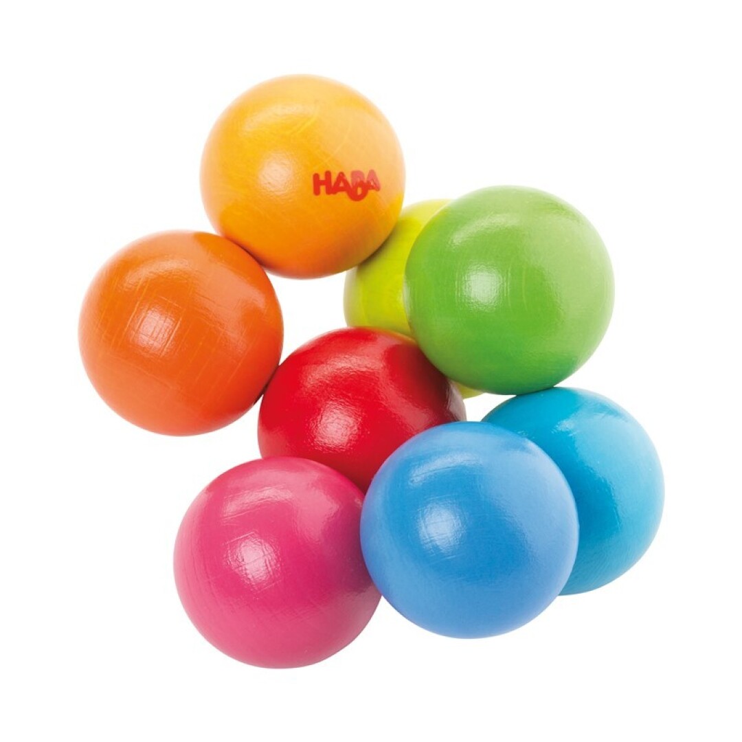 Sonajero de colores de madera