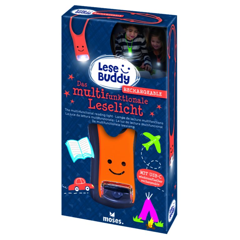 Luz de lectura Lese Buddy naranja neón