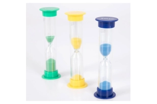 Mini relojes de arena 1–3–5 minutos