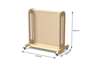 Tablero móvil de placa perforada.