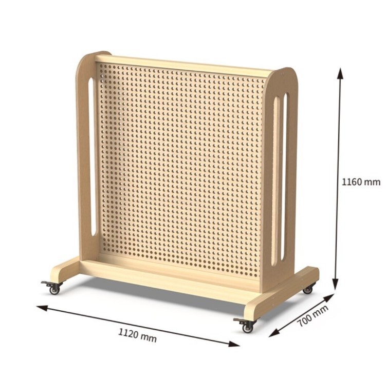 Tablero móvil de placa perforada.