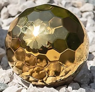 Bola sensorial espejo hexagonal con sonido Ø 6 cm