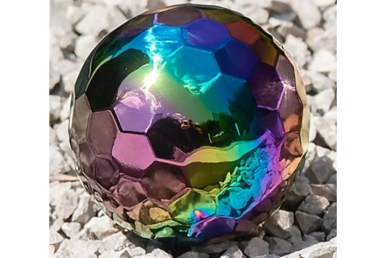 Bola sensorial mirall hexagonal amb so  Ø 8 cm