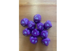 Bossa de 10 daus de 10 cares opaques 1-10