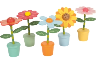 Flors articulades de fusta ballarines