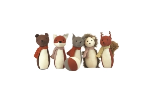 Juego de bolos blando Animales del bosque