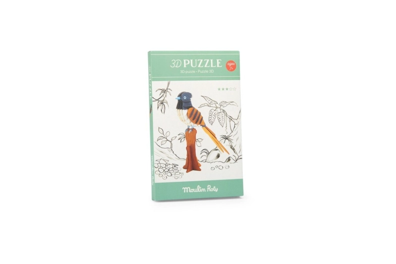 Puzle 3D Papamosques del paradís Tout Autour du monde