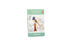 Puzle 3D Papamoscas del paraíso Tout Autour du monde