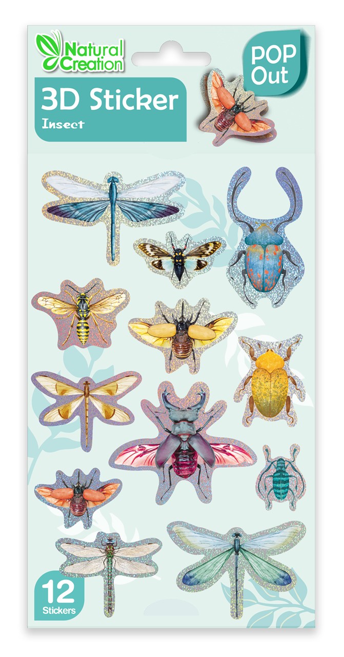 Pegatinas 3D Insectos