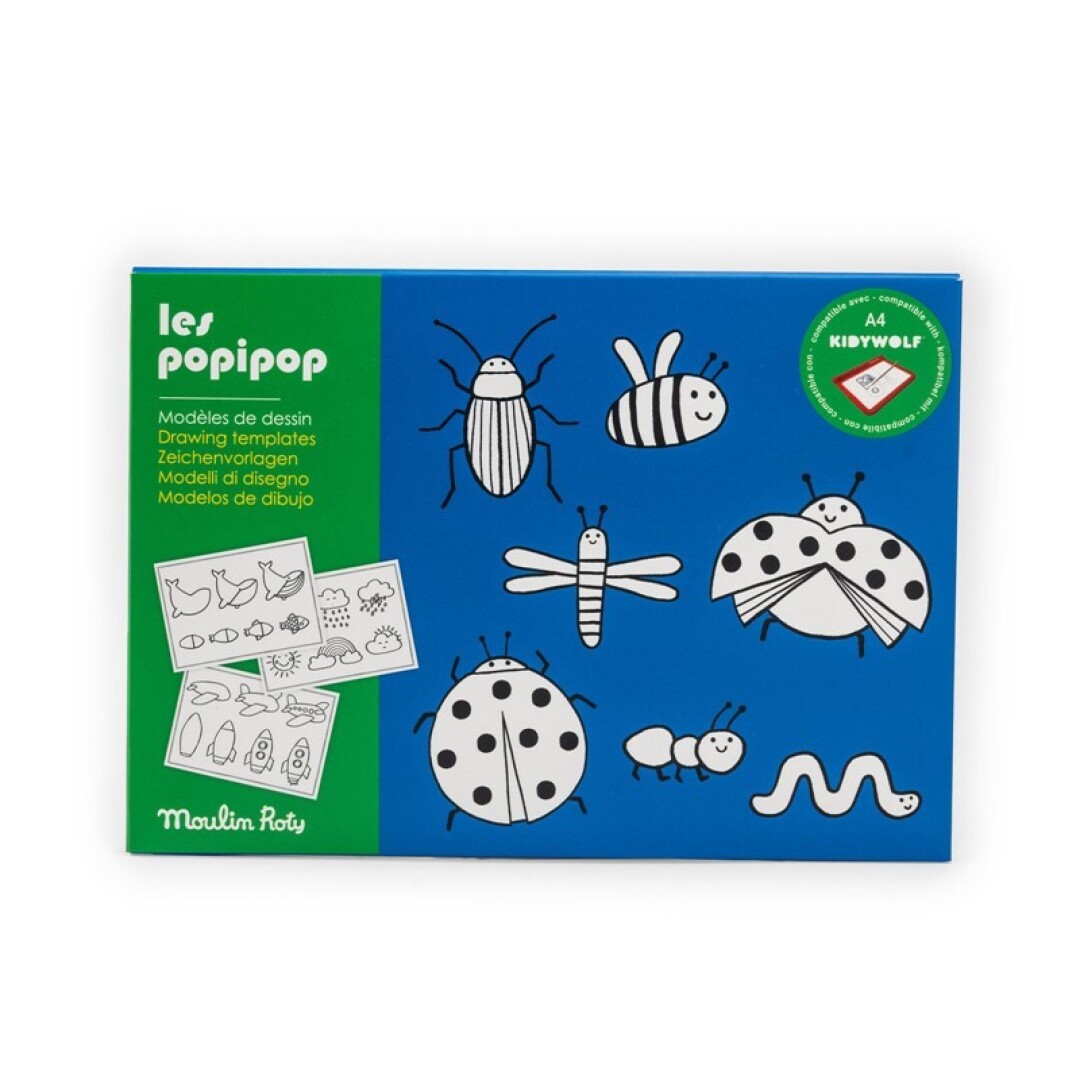 Plantilles de dibuix Kidywolf (A4) Les Popipop