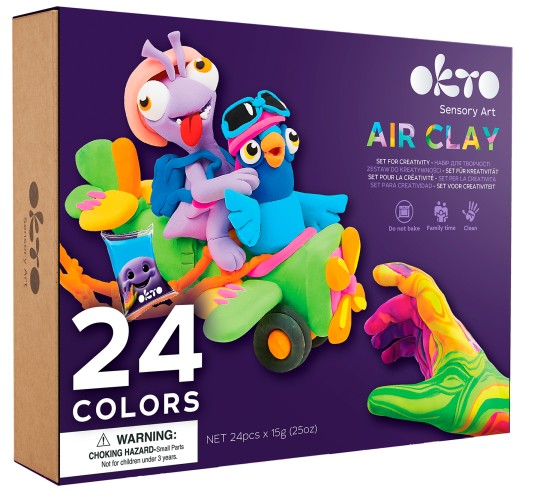 Set de plastilina d'assecat a l'aire (24 colors)