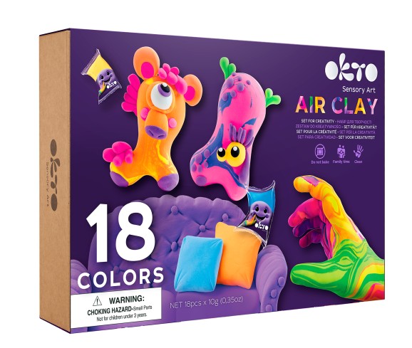 Set de plastilina d'assecat a l'aire (18 colors)