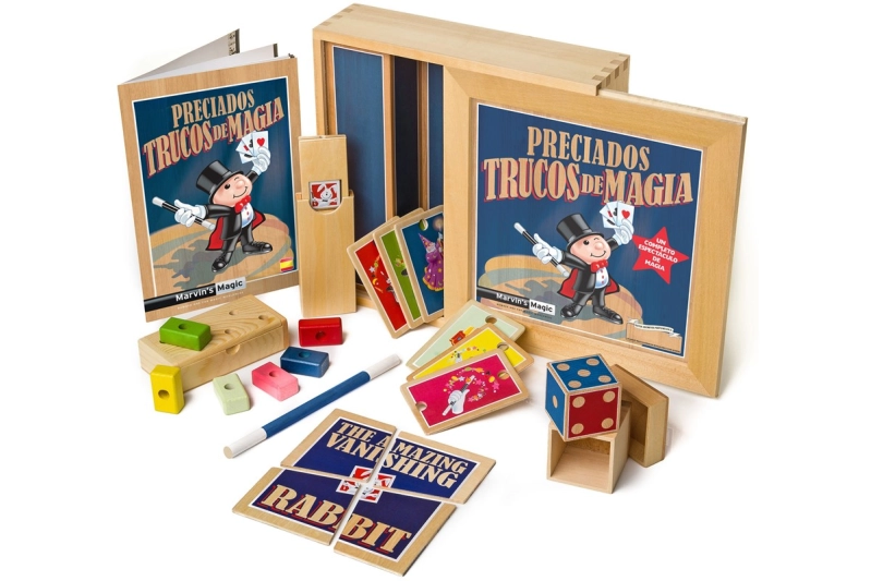 Set de trucs de màgia amb caixa de fusta
