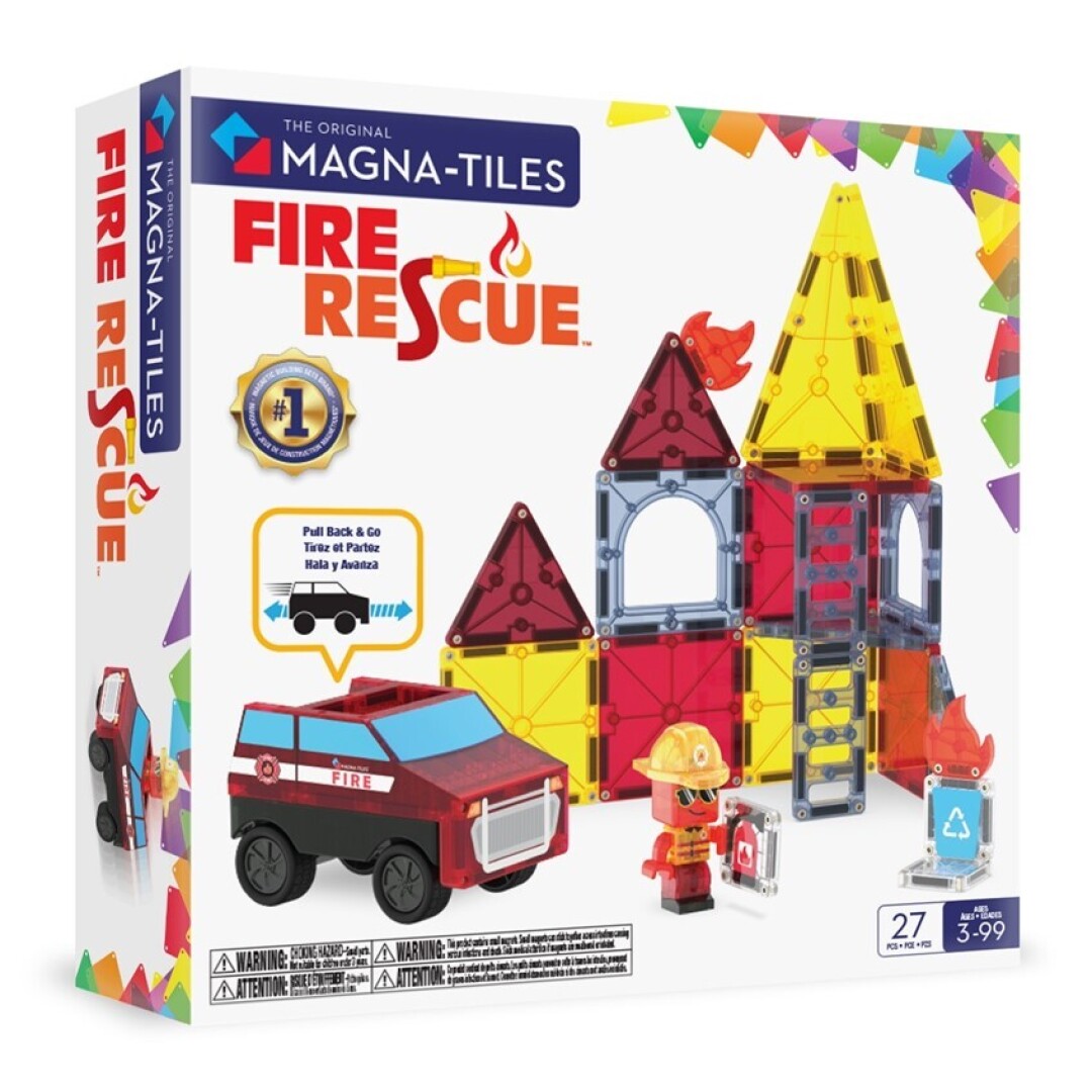Magna-Tiles 27 piezas. Fire rescue