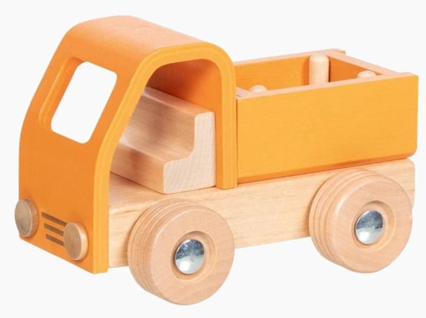 Furgoneta de madera con plataforma