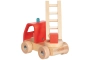 Camión de bomberos de madera con escalera