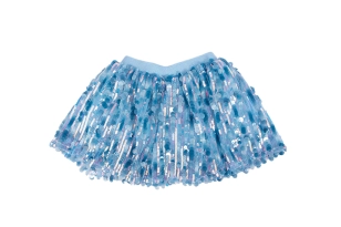 Falda de lentejuelas azul, 4-6 años