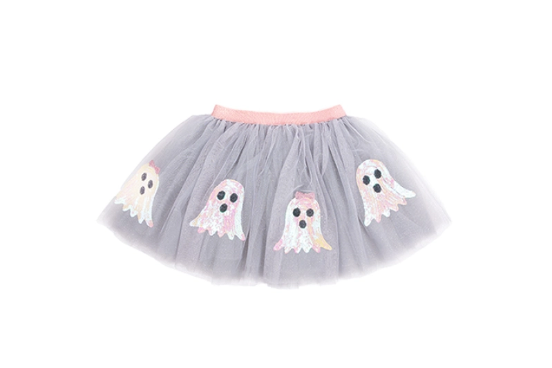 Falda brillibrilli fantasmas 4-6 años