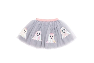 Falda brillibrilli fantasmas 4-6 años