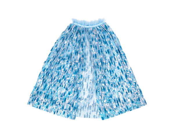 Capa lentejuelas azul 4-6 años