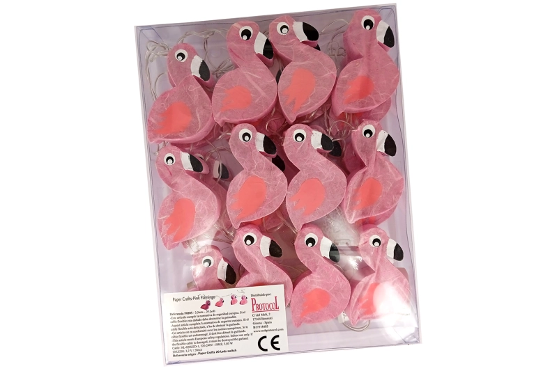 Guirnalda con luz de flamencos
