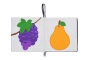Libro de tela con texturas - Frutas de colores