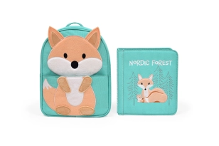 Mochila con libro interactivo de fieltro - Bosque